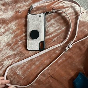 Bandolier XR iPhone case crossbody pink